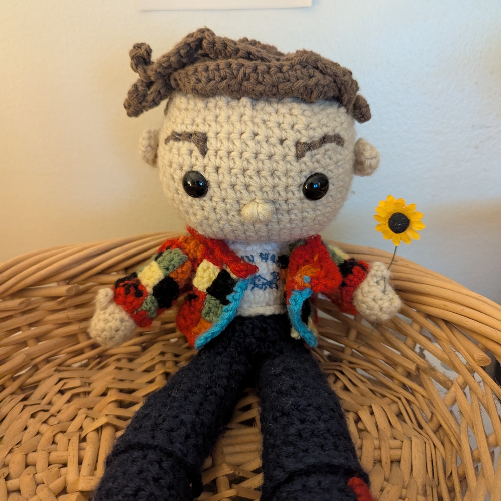 Harry Styles Crochet Doll with Infamous Colorful Jacket